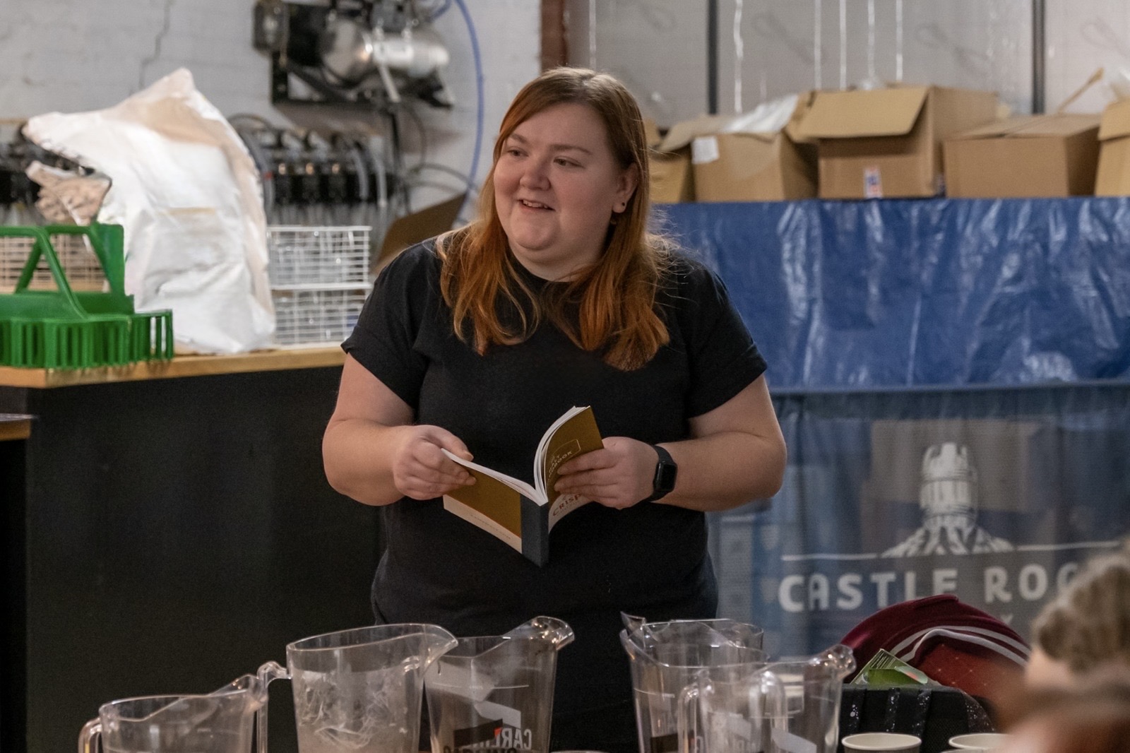 Steph Brindley at Castle Rock Brewery advising on malt flavour and stability