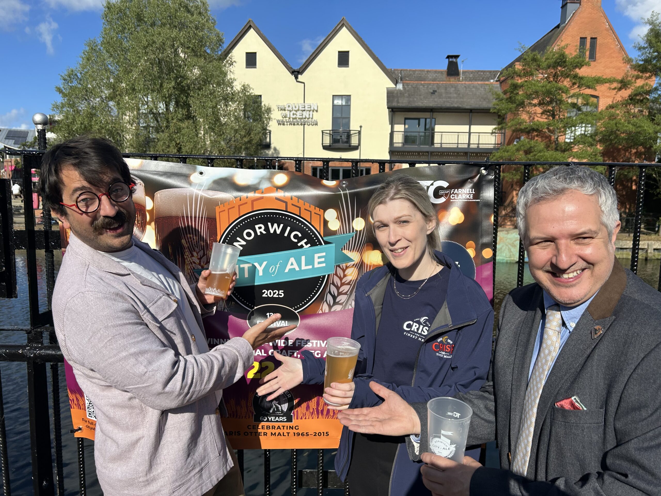 Maltings events with Crisp Malt, discussing brewing malt at Norwich City of Ale