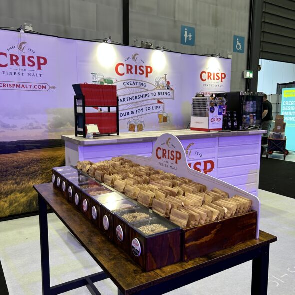 Crisp Malt exhibition stand at BeerX 2026