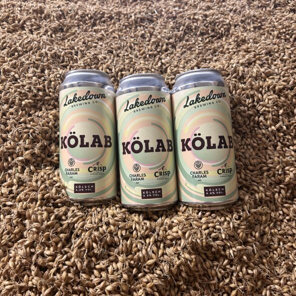 Kölab beer tins, a sustainable Kölsch brewing at Lakedown craft brewery